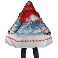 German Shepherd Christmas Cloak with Santa Sleigh Ride and Snowy Mountain Design - Wonder Print Shop