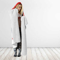 German Shepherd Christmas Hooded Blanket with Santa Sleigh Ride and Snowy Mountain Design - Wonder Print Shop