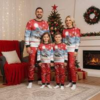 German Shepherd Christmas Pajama Set with Santa Sleigh Ride and Snowy Mountain Design - Wonder Print Shop
