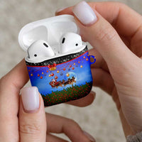 German Shepherd Christmas AirPods Case with Santa Sleigh and Holiday Ornament Design - Wonder Print Shop