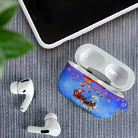 German Shepherd Christmas AirPods Case with Santa Sleigh and Holiday Ornament Design - Wonder Print Shop
