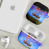 German Shepherd Christmas AirPods Case with Santa Sleigh and Holiday Ornament Design - Wonder Print Shop