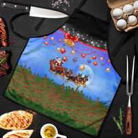 German Shepherd Christmas Apron with Santa Sleigh and Holiday Ornament Design - Wonder Print Shop