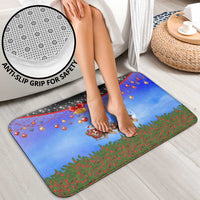 German Shepherd Christmas Bathroom Set with Santa Sleigh and Holiday Ornament Design - Wonder Print Shop