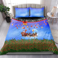 German Shepherd Christmas Bedding Set with Santa Sleigh and Holiday Ornament Design - Wonder Print Shop