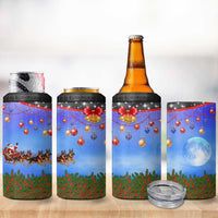 German Shepherd Christmas 4 in 1 Can Cooler Tumbler with Santa Sleigh and Holiday Ornament Design - Wonder Print Shop