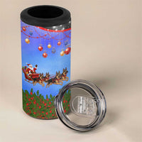 German Shepherd Christmas 4 in 1 Can Cooler Tumbler with Santa Sleigh and Holiday Ornament Design - Wonder Print Shop