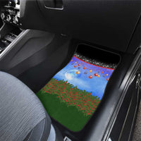 German Shepherd Christmas Car Mats with Santa Sleigh and Holiday Ornament Design - Wonder Print Shop