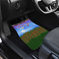 German Shepherd Christmas Car Mats with Santa Sleigh and Holiday Ornament Design - Wonder Print Shop