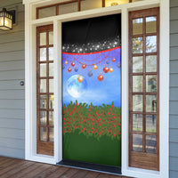 German Shepherd Christmas Door Cover with Santa Sleigh and Holiday Ornament Design - Wonder Print Shop