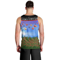 German Shepherd Christmas Men Tank Top with Santa Sleigh and Holiday Ornament Design - Wonder Print Shop