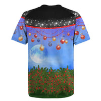 German Shepherd Christmas Rugby Jersey with Santa Sleigh and Holiday Ornament Design - Wonder Print Shop