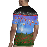 German Shepherd Christmas Rugby Jersey with Santa Sleigh and Holiday Ornament Design - Wonder Print Shop