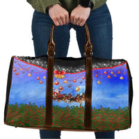 German Shepherd Christmas Travel Bag with Santa Sleigh and Holiday Ornament Design - Wonder Print Shop