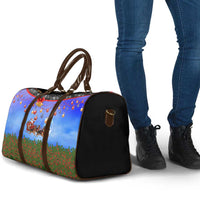 German Shepherd Christmas Travel Bag with Santa Sleigh and Holiday Ornament Design - Wonder Print Shop