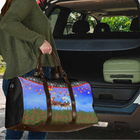 German Shepherd Christmas Travel Bag with Santa Sleigh and Holiday Ornament Design - Wonder Print Shop