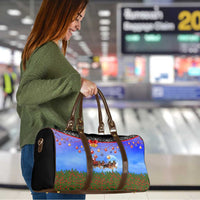 German Shepherd Christmas Travel Bag with Santa Sleigh and Holiday Ornament Design - Wonder Print Shop