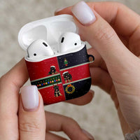German Shepherd Puppy Christmas AirPods Case with Ornaments Wreath and Nutcracker Design - Wonder Print Shop