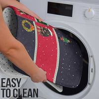 German Shepherd Puppy Christmas Bathroom Set with Ornaments Wreath and Nutcracker Design - Wonder Print Shop