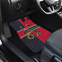 German Shepherd Puppy Christmas Car Mats with Ornaments Wreath and Nutcracker Design - Wonder Print Shop