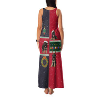 German Shepherd Puppy Christmas Family Matching Tank Maxi Dress and Hawaiian Shirt with Ornaments Wreath and Nutcracker Design - Wonder Print Shop