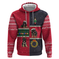 German Shepherd Puppy Christmas Hoodie with Ornaments Wreath and Nutcracker Design - Wonder Print Shop