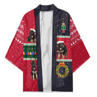 German Shepherd Puppy Christmas Kimono with Ornaments Wreath and Nutcracker Design - Wonder Print Shop