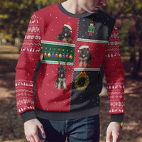 German Shepherd Puppy Christmas Ugly Christmas Sweater with Ornaments Wreath and Nutcracker Design - Wonder Print Shop