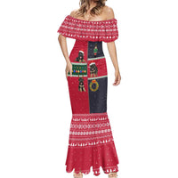 German Shepherd Puppy Christmas Mermaid Dress with Ornaments Wreath and Nutcracker Design - Wonder Print Shop