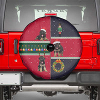 German Shepherd Puppy Christmas Spare Tire Cover with Ornaments Wreath and Nutcracker Design - Wonder Print Shop