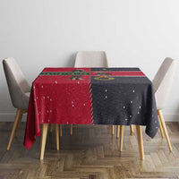 German Shepherd Puppy Christmas Tablecloth with Ornaments Wreath and Nutcracker Design - Wonder Print Shop