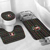 Gift For Merry Christmas Bathroom Set with Santa Claus and Holiday Icons Pattern - Wonder Print Shop