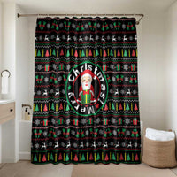 Gift For Merry Christmas Bathroom Set with Santa Claus and Holiday Icons Pattern - Wonder Print Shop