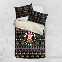 Gift For Merry Christmas Bedding Set with Santa Claus and Holiday Icons Pattern - Wonder Print Shop