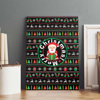 Gift For Merry Christmas Canvas Wall Art with Santa Claus and Holiday Icons Pattern - Wonder Print Shop