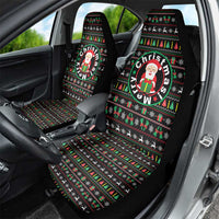 Gift For Merry Christmas Car Seat Cover with Santa Claus and Holiday Icons Pattern - Wonder Print Shop