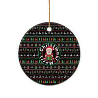 Gift For Merry Christmas Ceramic Ornament with Santa Claus and Holiday Icons Pattern - Wonder Print Shop