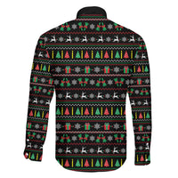 Gift For Merry Christmas Family Matching Off Shoulder Short Dress and Hawaiian Shirt with Santa Claus and Holiday Icons Pattern - Wonder Print Shop