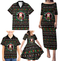 Gift For Merry Christmas Family Matching Puletasi and Hawaiian Shirt with Santa Claus and Holiday Icons Pattern - Wonder Print Shop