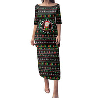 Gift For Merry Christmas Family Matching Puletasi and Hawaiian Shirt with Santa Claus and Holiday Icons Pattern - Wonder Print Shop