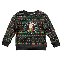 Gift For Merry Christmas Kid Ugly Christmas Sweater with Santa Claus and Holiday Icons Pattern - Wonder Print Shop