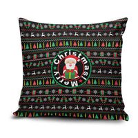 Gift For Merry Christmas Pillow Cover with Santa Claus and Holiday Icons Pattern - Wonder Print Shop