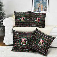 Gift For Merry Christmas Pillow Cover with Santa Claus and Holiday Icons Pattern - Wonder Print Shop