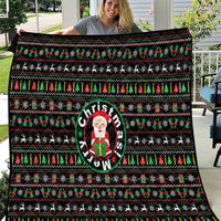 Gift For Merry Christmas Quilt with Santa Claus and Holiday Icons Pattern - Wonder Print Shop