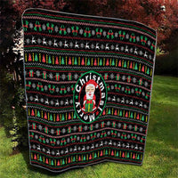 Gift For Merry Christmas Quilt with Santa Claus and Holiday Icons Pattern - Wonder Print Shop