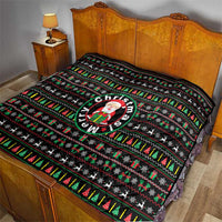 Gift For Merry Christmas Quilt with Santa Claus and Holiday Icons Pattern - Wonder Print Shop