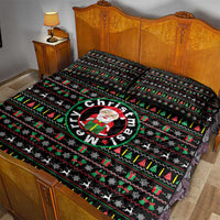 Gift For Merry Christmas Quilt Bed Set with Santa Claus and Holiday Icons Pattern - Wonder Print Shop