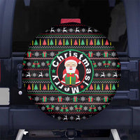 Gift For Merry Christmas Spare Tire Cover with Santa Claus and Holiday Icons Pattern - Wonder Print Shop