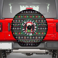 Gift For Merry Christmas Spare Tire Cover with Santa Claus and Holiday Icons Pattern - Wonder Print Shop