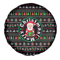 Gift For Merry Christmas Spare Tire Cover with Santa Claus and Holiday Icons Pattern - Wonder Print Shop